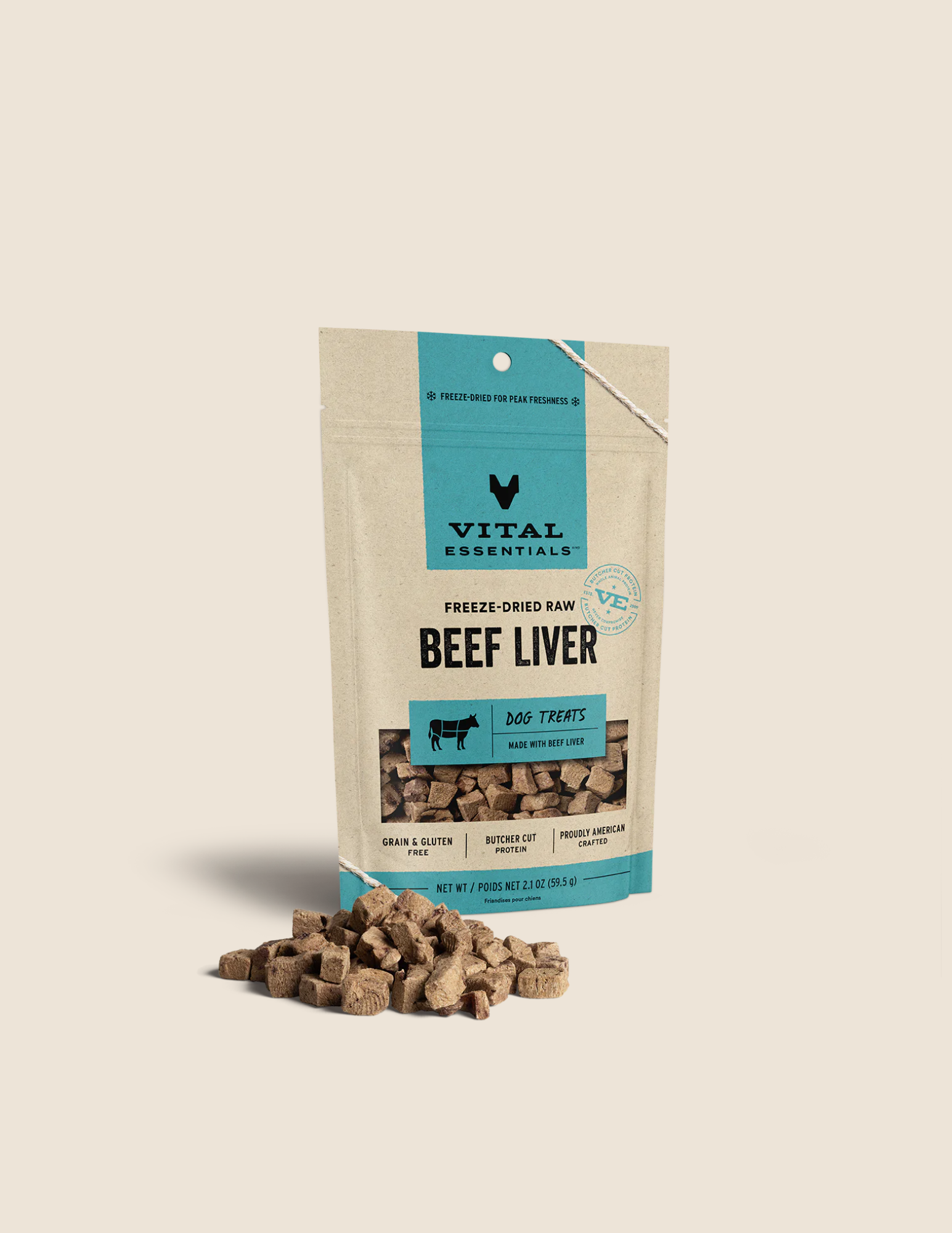 Vital Essential Freeze Dried Raw Beef Liver Happy Dog